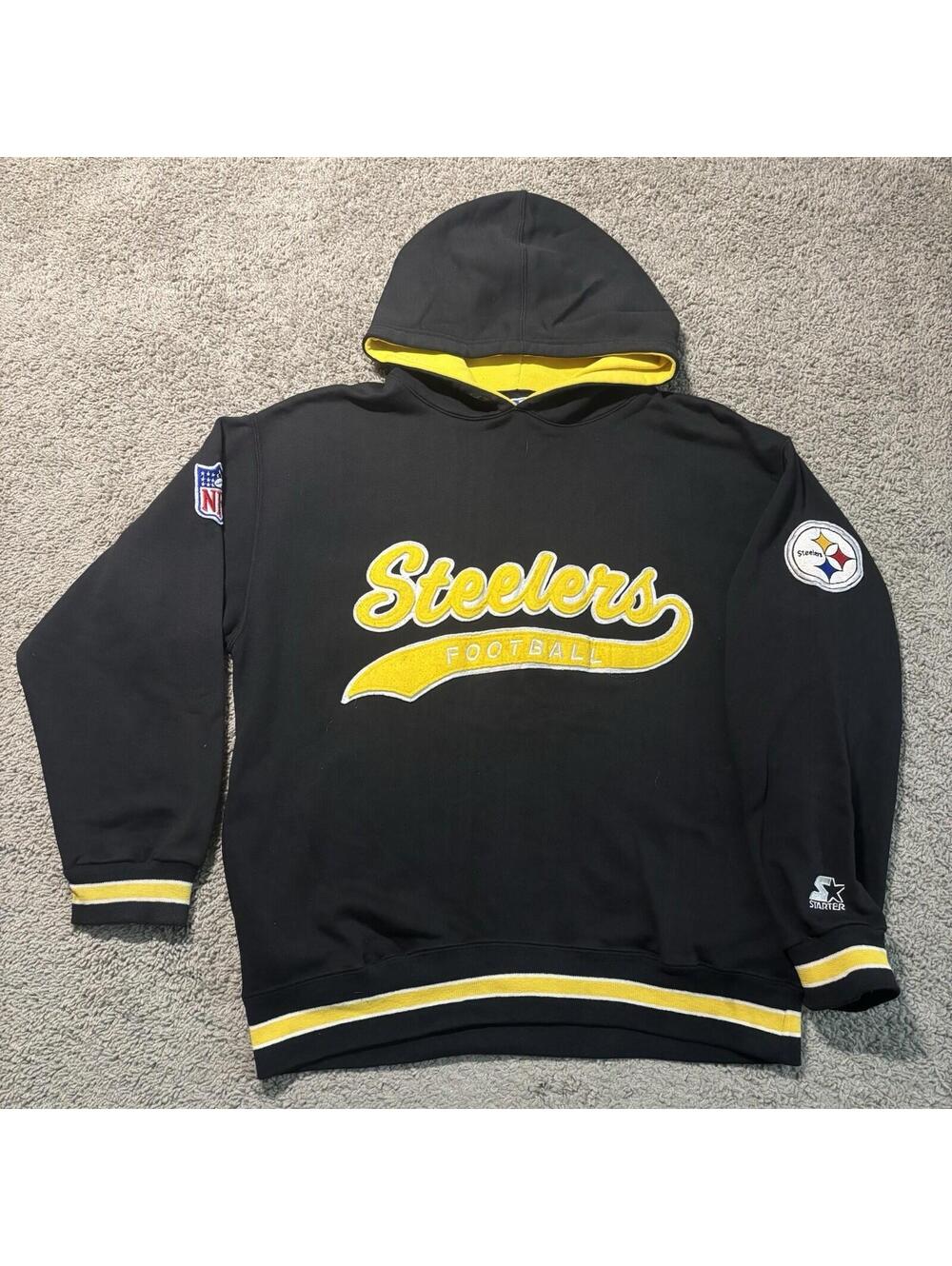 Vintage Starter Pro Line Pittsburgh Steelers Hoodie Men's Medium/Large Script